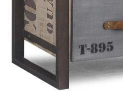 Tavolo D'appoggio In Legno Di Mango 45x40x60 Mango Naturale Stampato FACTORY #123 -Massivmoebel24 09 100 559 0123 5