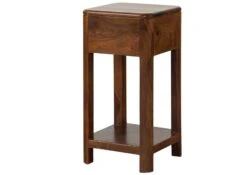 Tavolo D'appoggio In Legno Di Sheesham / Acacia 30x30x60 Noce Cerato TORONTO -Massivmoebel24 09 100 665 1012 11