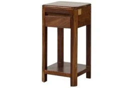 Tavolo D'appoggio In Legno Di Sheesham / Acacia 30x30x60 Noce Cerato TORONTO -Massivmoebel24 09 100 665 1012 9