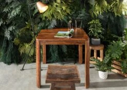 Tavolo Da Pranzo In Legno Di Sheesham / Acacia 80x80x76 Noce Cerato TORONTO 12 Tavolo Da Pranzo In Legno Di Sheesham / Acacia 80x80x76 Noce Cerato TORONTO -Massivmoebel24 09 100 665 1055 3