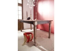 Tavolo Da Pranzo In Legno Di Legno Riciclato 120x80x76 Multicolore Laccato FABLE #26 -Massivmoebel24 09 100 751 0024 4