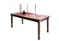 Tavolo Da Pranzo In Legno Di Legno Riciclato 120x80x76 Multicolore Laccato FABLE #26 -Massivmoebel24 09 100 751 0024 9