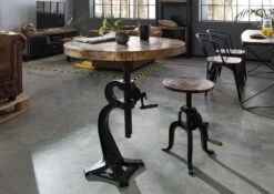 Tavolo D'appoggio In Legno Di Legno Riciclato 75x75x75 Multicolore Laccato INDUSTRIAL #22