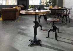 Tavolo D'appoggio In Legno Di Legno Riciclato 75x75x75 Multicolore Laccato INDUSTRIAL #22 -Massivmoebel24 09 100 811 0022 3