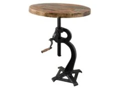 Tavolo D'appoggio In Legno Di Legno Riciclato 75x75x75 Multicolore Laccato INDUSTRIAL #22 -Massivmoebel24 09 100 811 0022 9