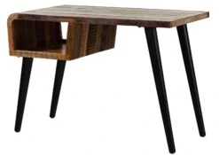 Scrivania In Legno Di Legno Riciclato 116x59x79 Multicolore Laccato SIXTIES #104 -Massivmoebel24 09 100 815 0004 9