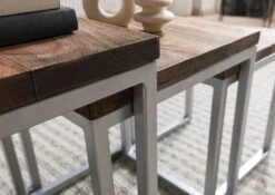 Tavolo Da Pranzo In Legno Di Acacia 180x100x76 Grigio Scuro Laccato IRON LABEL #115 -Massivmoebel24 09 100 960 0002 07