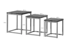 Tavolo Da Pranzo In Legno Di Acacia 180x100x76 Grigio Scuro Laccato IRON LABEL #115 -Massivmoebel24 09 100 960 0002 08