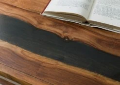 ANCONA #201 Tavolino Da Salotto In Legno Di Sheesham - Laccato / Marrone Scuro 115x60x45 -Massivmoebel24 09 102 699 2001 04