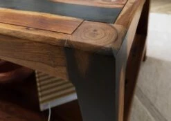 ANCONA #201 Tavolino Da Salotto In Legno Di Sheesham - Laccato / Marrone Scuro 115x60x45 -Massivmoebel24 09 102 699 2001 05