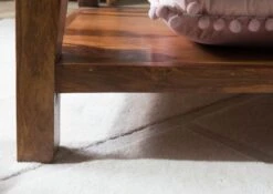 ANCONA #201 Tavolino Da Salotto In Legno Di Sheesham - Laccato / Marrone Scuro 115x60x45 -Massivmoebel24 09 102 699 2001 07