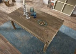Tavolo Da Pranzo In Legno Di Sheesham / Palissandro 180x90x76 Grigio Scuro Oliato LEEDS #30 -Massivmoebel24 09 102 750 0740 4