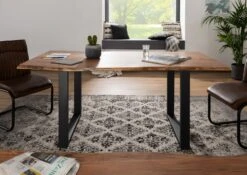 FREEFORM 3 Tavolo Da Pranzo In Legno Di Acacia - Laccato Natur / Gambe In Ferro - Antracite Mat 220x100x76 12 FREEFORM 3 Tavolo Da Pranzo In Legno Di Acacia - Laccato Natur / Gambe In Ferro - Antracite Mat 220x100x76 -Massivmoebel24 09 102 814 1271 3 1