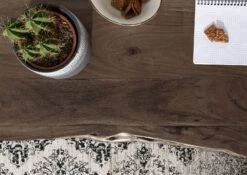 FREEFORM 3 Tavolo Da Pranzo In Legno Di Acacia - Laccato Grigio /gambe In Ferro - Antracite Lucido 180x90x76 -Massivmoebel24 09 102 814 1277 6