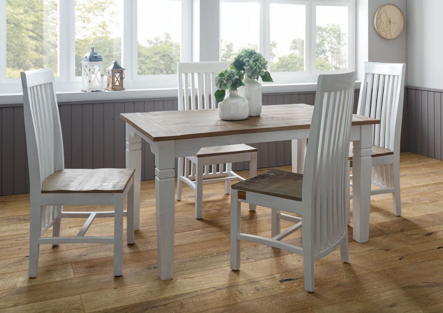 Tavolo Da Pranzo Allungabile In Legno Di Mango 140-220x90x76 Laccato Bianco TOULOUSE #114 4 Tavolo Da Pranzo Allungabile In Legno Di Mango 140-220x90x76 Laccato Bianco TOULOUSE #114 - immagine 2