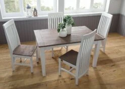 Tavolo Da Pranzo Allungabile In Legno Di Mango 140-220x90x76 Laccato Bianco TOULOUSE #114 14 Tavolo Da Pranzo Allungabile In Legno Di Mango 140-220x90x76 Laccato Bianco TOULOUSE #114 -Massivmoebel24 09 104 188 1014 03