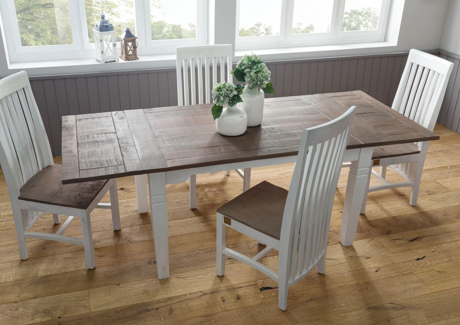 Tavolo Da Pranzo Allungabile In Legno Di Mango 140-220x90x76 Laccato Bianco TOULOUSE #114 6 Tavolo Da Pranzo Allungabile In Legno Di Mango 140-220x90x76 Laccato Bianco TOULOUSE #114 - immagine 4