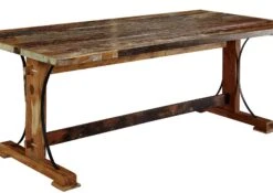 Tavolo Da Pranzo In Legno Di Legno Riciclato 220x100x76 Multicolore Laccato NATURE OF SPIRIT #13 -Massivmoebel24 09 104 700 5108 9 1