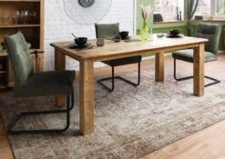 Esstisch Mango 180x90x76 Natur Lackiert RAILWAY #1001