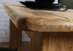 Esstisch Mango 180x90x76 Natur Lackiert RAILWAY #1001 -Massivmoebel24 09 104 772 0099 07