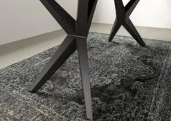 FREEFORM 4 Tavolo Da Pranzo In Legno Di Acacia - Laccato Grigio / Ferro - Antracite Mat 180x90x76 -Massivmoebel24 09 104 821 5013 6 1