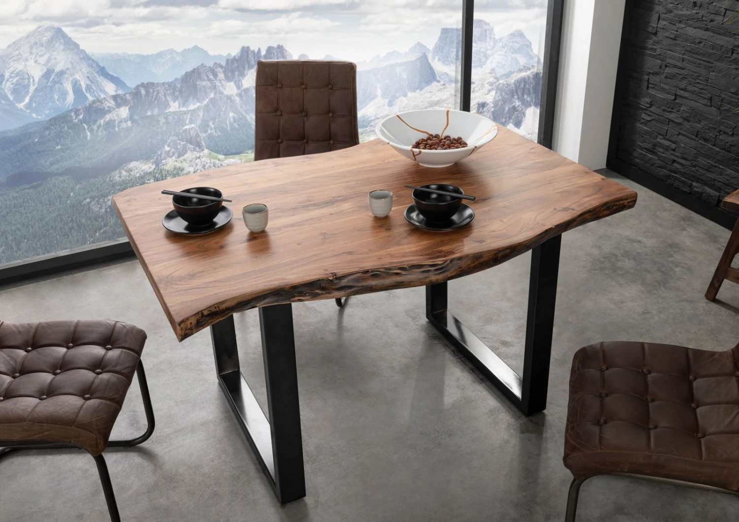 FREEFORM 5 Tavolo Da Pranzo In Legno Di Acacia - Laccato Natur /gambe In Ferro - Antracite Lucido 160x90x77 FREEFORM 5 3 FREEFORM 5 Tavolo Da Pranzo In Legno Di Acacia - Laccato Natur /gambe In Ferro - Antracite Lucido 160x90x77 FREEFORM 5