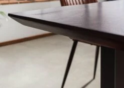 Tavolo Da Pranzo In Legno Di Acacia 160x90x76 Marrone Laccato SWISS EDGE -Massivmoebel24 09 104 825 6105 5