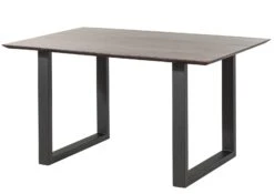 Tavolo Da Pranzo In Legno Di Acacia 160x90x76 Marrone Laccato SWISS EDGE -Massivmoebel24 09 104 825 6105 9