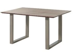 Tavolo Da Pranzo In Legno Di Acacia 140x90x76 Grigio Scuro Laccato SWISS EDGE -Massivmoebel24 09 104 825 6106 11 1