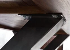 FREEFORM 5 Tavolo Da Pranzo In Legno Di Sheesham - Sabbiato Natur / Gambe In Ferro X Antracite Lucido 160x90 -Massivmoebel24 09 104 834 3111 7