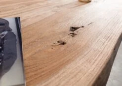 FREEFORM 5 Tavolo Da Pranzo In Legno Di Sheesham - Sabbiato Natur / Gambe In Ferro X Antracite Matt 160x90 -Massivmoebel24 09 104 834 3211 5