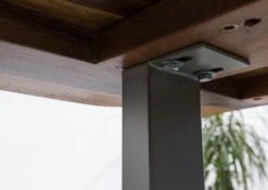 FREEFORM 5 Tavolo Da Pranzo In Legno Di Sheesham - Verniciato Natur / Gambe In Ferro U Argento Matt 160x90 -Massivmoebel24 09 104 834 5901 7