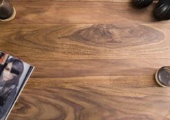 FREEFORM 5 Tavolo Da Pranzo In Legno Di Sheesham - Verniciato Natur / Gambe In Ferro X Argento Matt 160x90 -Massivmoebel24 09 104 834 5911 4