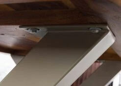 FREEFORM 5 Tavolo Da Pranzo In Legno Di Sheesham - Verniciato Natur / Gambe In Ferro X Argento Matt 160x90 -Massivmoebel24 09 104 834 5911 5