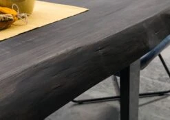 FREEFORM 5 Tavolo Da Pranzo In Legno Di Mango - Verniciato Grigio / Gambe In Ferro U Antracite Lucido 160x90 -Massivmoebel24 09 104 844 2101 5