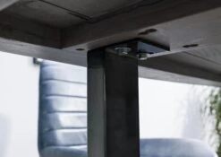 FREEFORM 5 Tavolo Da Pranzo In Legno Di Mango - Verniciato Grigio / Gambe In Ferro U Antracite Lucido 140x90 -Massivmoebel24 09 104 844 2101 7 1