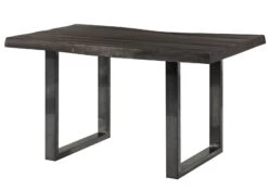FREEFORM 5 Tavolo Da Pranzo In Legno Di Mango - Verniciato Grigio / Gambe In Ferro U Antracite Lucido 140x90 -Massivmoebel24 09 104 844 2101 9 1