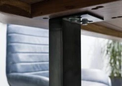 FREEFORM 5 Tavolo Da Pranzo In Legno Di Mango - Verniciato Natur / Gambe In Ferro U Antracite Lucido 160x90 -Massivmoebel24 09 104 844 9101 7