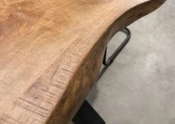 FREEFORM 5 Tavolo Da Pranzo In Legno Di Mango - Verniciato Natur / Gambe In Ferro X Antracite Lucido 160x90 -Massivmoebel24 09 104 844 9111 5