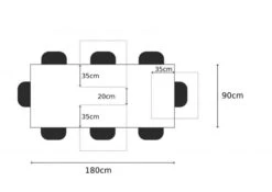 Tavolo Da Pranzo Con Allunge In Legno Di Sheesham / Palissandro 180-26x90x76 Grigio Scuro Oliato NATURE GREY #305 -Massivmoebel24 09 106 550 1015 8