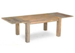 Tavolo Da Pranzo Con Allunge In Legno Di Sheesham / Palissandro 180-26x90x76 Grigio Scuro Oliato NATURE GREY #305 -Massivmoebel24 09 106 550 1015 9