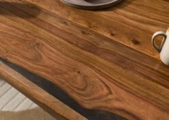 ANCONA #216 Tavolo Da Pranzo In Legno Di Sheesham - Laccato / Marrone Scuro 160x85x77 -Massivmoebel24 09 106 699 2016 07