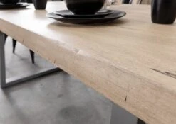 Tavolo Da Pranzo In Legno Di Mango 180x90x76 Sbiancato Laccato RAILWAY #307 -Massivmoebel24 09 106 772 2009 6