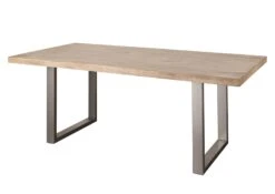 Tavolo Da Pranzo In Legno Di Mango 180x90x76 Sbiancato Laccato RAILWAY #307 -Massivmoebel24 09 106 772 2009 9