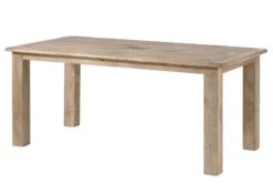 Esstisch Mango 180x90x76 Beige Lackiert RAILWAY #3001 -Massivmoebel24 09 106 772 2100 09