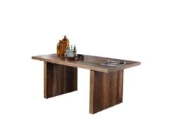 Tavolo Da Pranzo In Legno Di Sheesham / Palissandro 160x90x76 Noce Laccato DUKE #103 -Massivmoebel24 09 106 813 0103 9