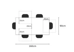 FREEFORM 3 Tavolo Da Pranzo In Legno Di Acacia - Laccato Natur / Gambe In Ferro - Antracite Mat 160x90x76 -Massivmoebel24 09 106 814 1235 8