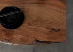 FREEFORM 5 Tavolo Da Pranzo In Legno Di Acacia - Laccato Natur /gambe In Ferro - Antracite Lucido 220x100x77 -Massivmoebel24 09 106 824 9102 4