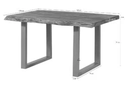 FREEFORM 5 Tavolo Da Pranzo In Legno Di Mango - Verniciato Natur / Gambe In Ferro U Antracite Matt 160x90 19 FREEFORM 5 Tavolo Da Pranzo In Legno Di Mango - Verniciato Natur / Gambe In Ferro U Antracite Matt 160x90 -Massivmoebel24 09 106 844 9102 8 1