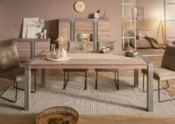 AMSTERDAM #113 Tavolo Da Pranzo In Legno Di Acacia - Laccato / Natur 160x90x76